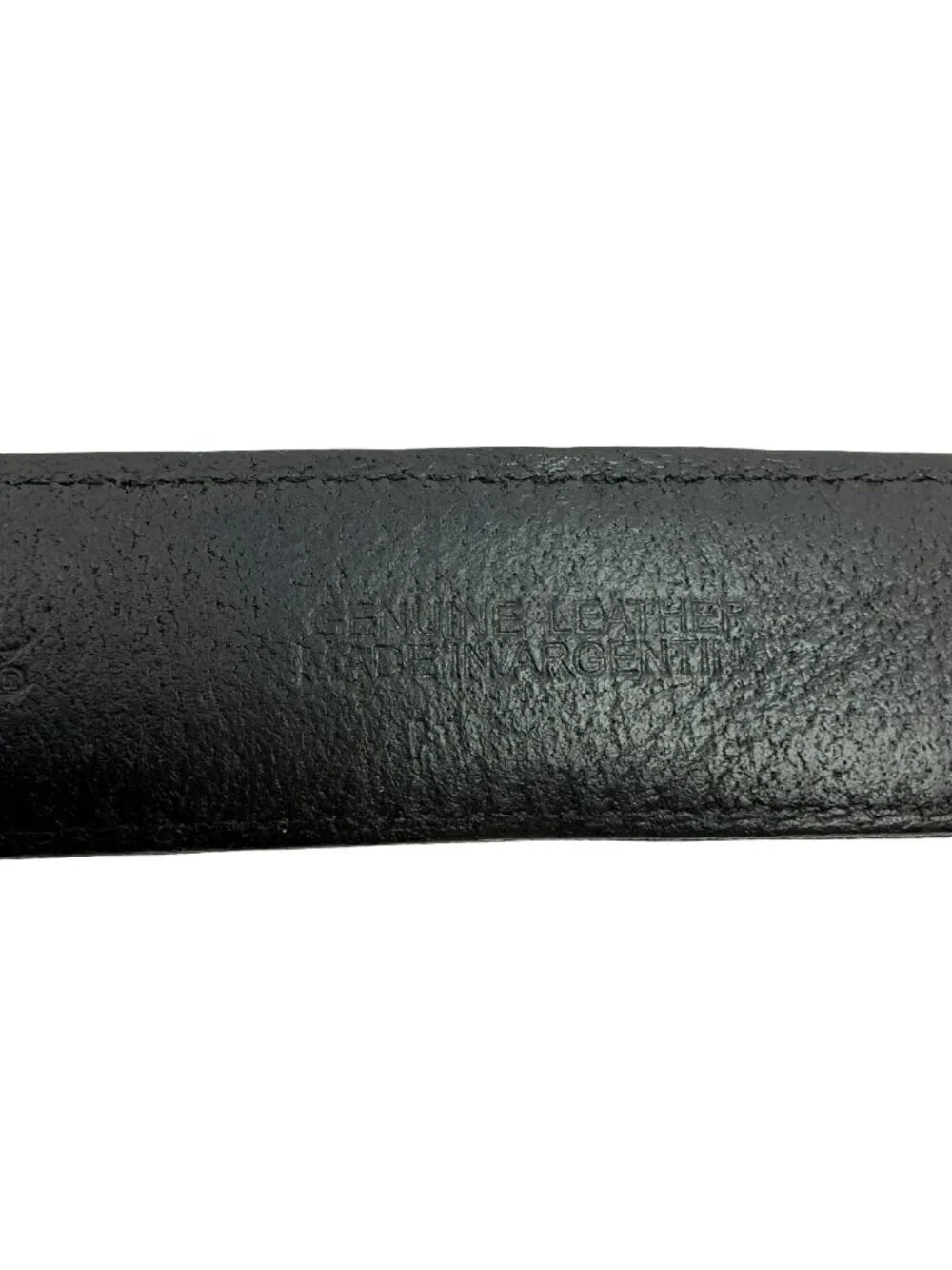 Cabelas Genuine Soft Leather Belt Mens 40 Black With Silver-Tone Buckle C9073 Ma
